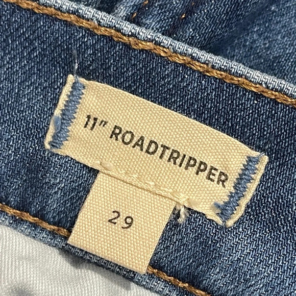 Madewell 11" Roadtripper Slit Hem Jeans 29 Blue Stretch Denim High Rise DM2475 - Picture 9 of 13